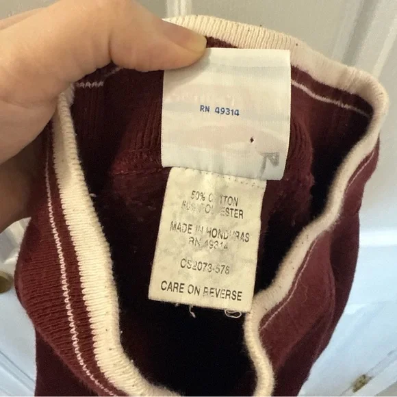 Champion Vintage Berry Special Maroon Cotton Sweater Sweatshirt Medium - Picture 5 of 6